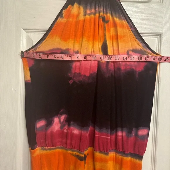 Express Orange Pink Tie-Dye Romper - Picture 10 of 13